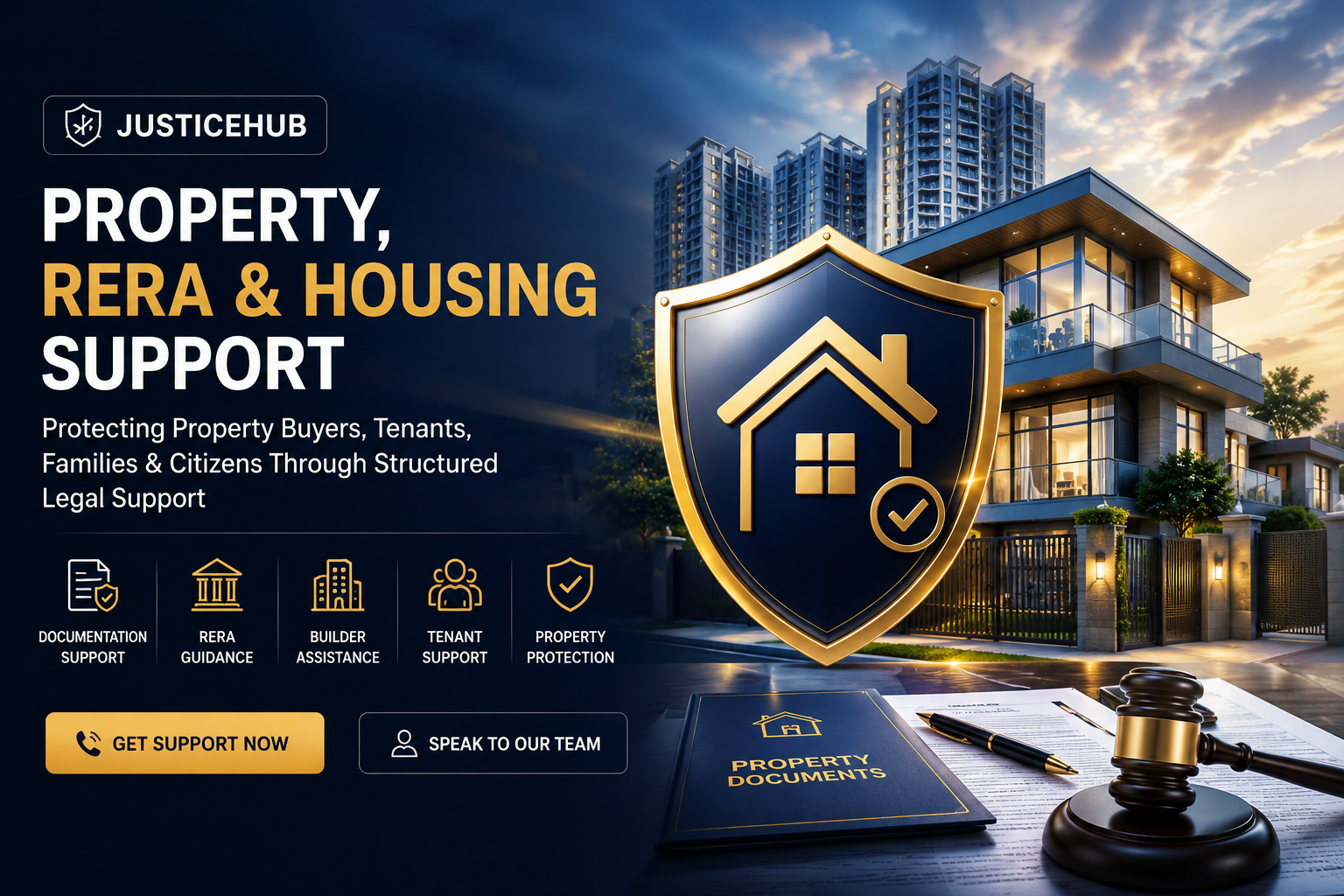 Property, RERA & Housing Support — JusticeHub